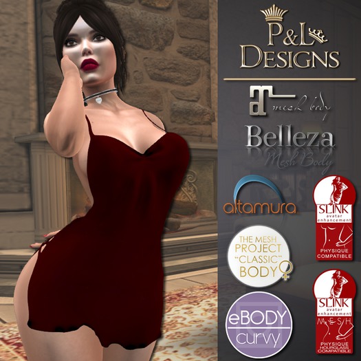 [P&L] - Julie Dress - Dark Red