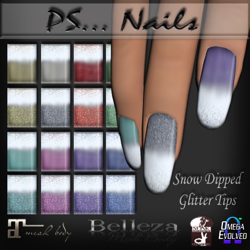 PS...Nails Snow Dipped Glitter Tips HUDS(add me)