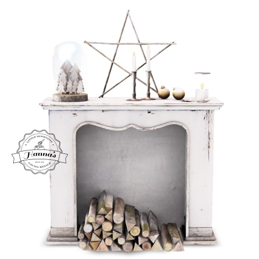 ionic : Flowers in December - Winter decor Fireplace