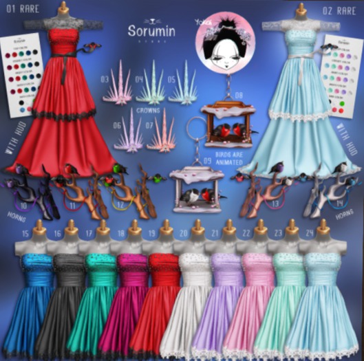 11 Sorumin & Yokai - Winter song - Horns w red birds