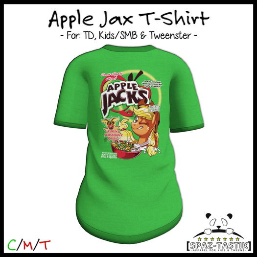 [Spaz] UNPACK HUD - *KIDS SIZES* T-Shirt: Apple Jax [ADD ME]