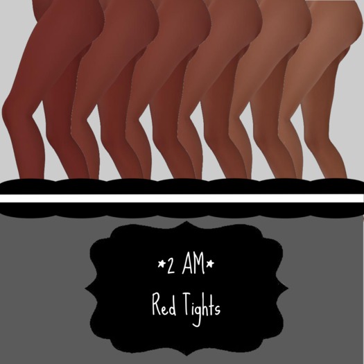 *2 AM* Modesty Tights- Red HUD (wear & touch)