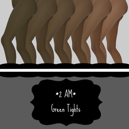 *2 AM* Modesty Tights - Green HUD (wear & touch)