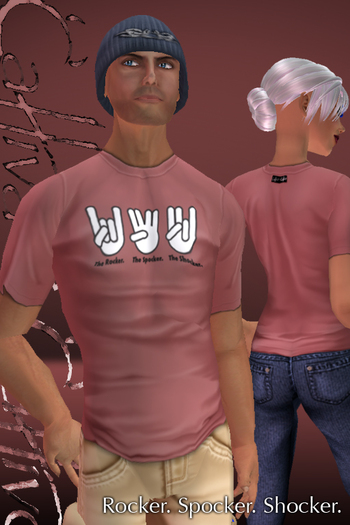 !!Cattiva e Cattivo -   TShirt - Rocker Spocker Shocker - Red
