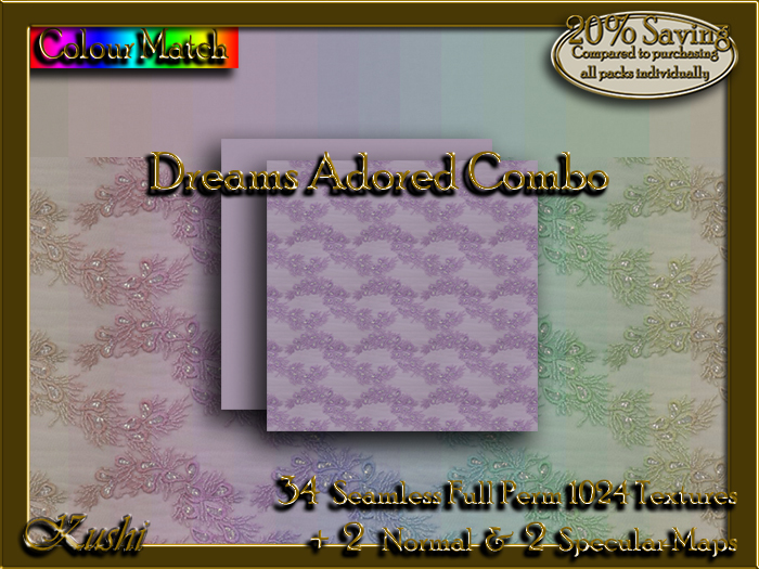 !Kushi! DreamsAdoredCOMBO Textures -WEAR TO UNPACK