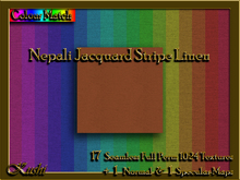 !Kushi! NepaliJacquardStripeLINEN Textures -WEAR TO UNPACK