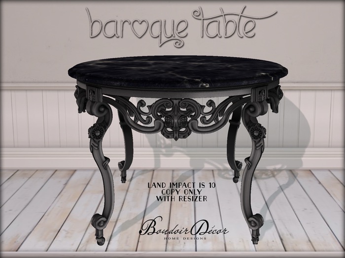 Baroque Table Black