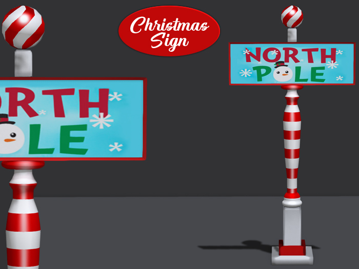 Townies Mesh Christmas North Pole Sign