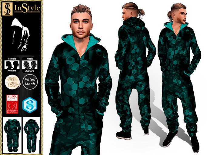InStyl- HoodyJumpsuit - Green - GIFT