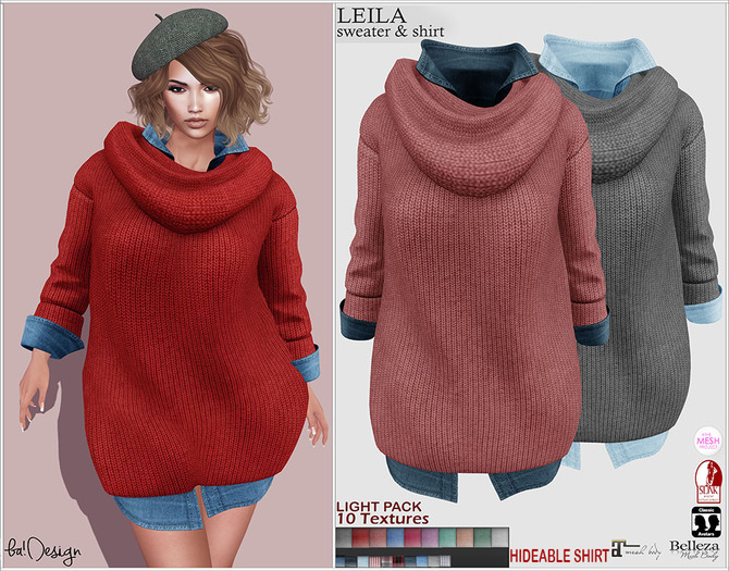 ba!Design Sweater & Shirt Light Pack.10 Colors