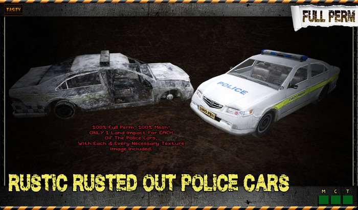 ..::Tasty::.. Rustic Rusted Out Police Cars //FULL PERM// (p)