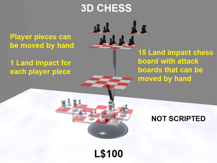 3D Chess Set - Red