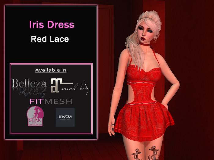 Iris Dress Red Lace
