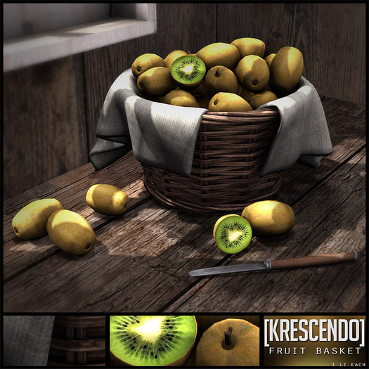Second Life Marketplace [Kres] Fruit Basket Full set