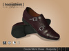 Double monk shoes burgundy