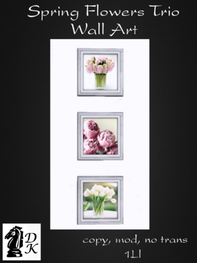 DKD - Spring Flowers Trio Wall Art