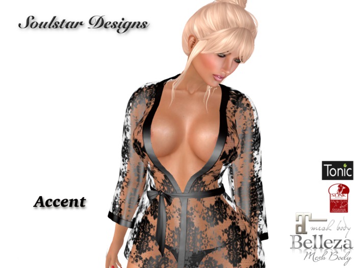 Accent Robe - Black Lace