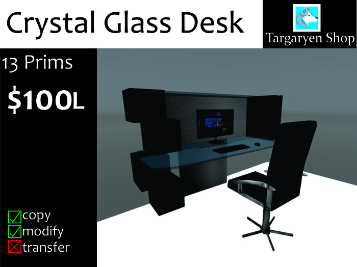 Glass Desk and Chair BOXED