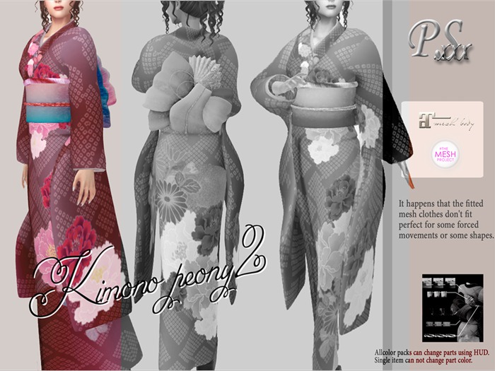 *~PS~* KIMONO(peony) w-vine