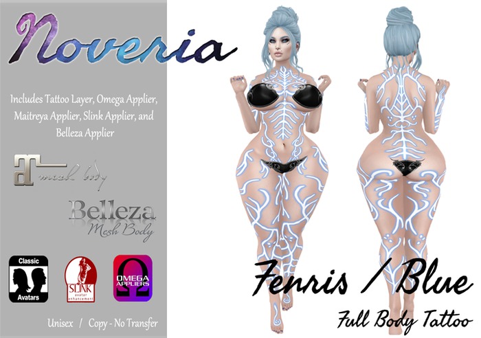Noveria - Fenris Blue Tattoo - Click To Unpack