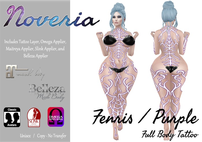 Noveria - Fenris Purple Tattoo