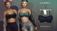 Tee*fy Hayley Ruffles Top - navy