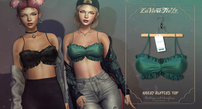 Tee*fy Hayley Ruffles Top - peacock