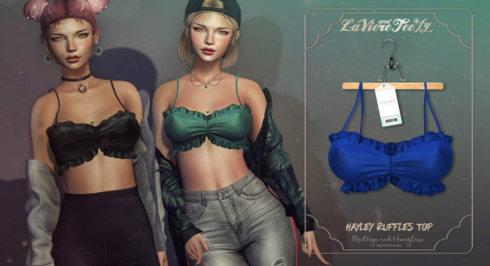 Tee*fy Hayley Ruffles Top - cblue