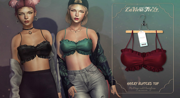 Tee*fy Hayley Ruffles Top - wine