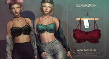 Tee*fy Hayley Ruffles Top - wine