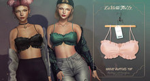 Tee*fy Hayley Ruffles Top - Peach