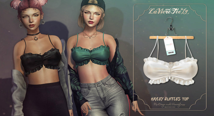 Tee*fy Hayley Ruffles Top - Whitelatex