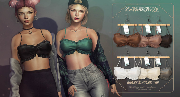 Tee*fy Hayley Ruffles Top   - Neutral Pack