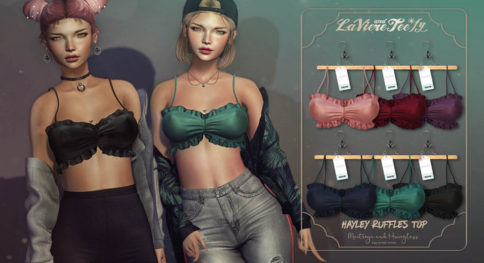 Tee*fy Hayley Ruffles Top   - Dark Pack