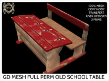 GD MESH FULL PERM OLD SCHOOL TABLE