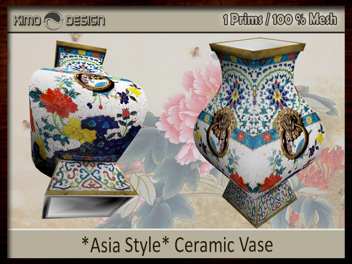 *Asia Style* Chinese Style Blue Vase