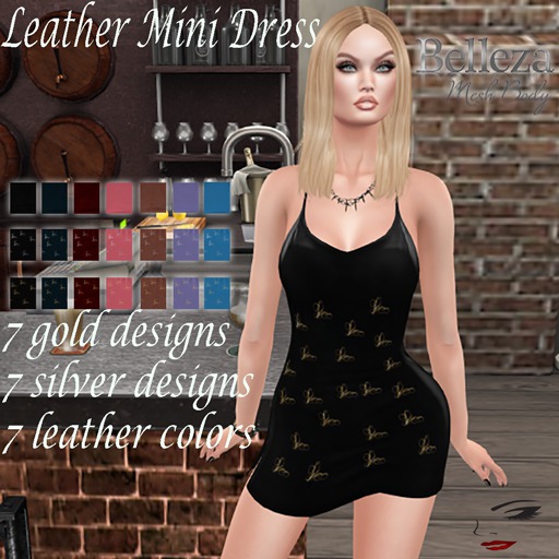 YGTL - BELLEZA -LEATHER MINI DRESS SAC