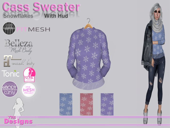 Cass Sweater With Hud Snowflakes