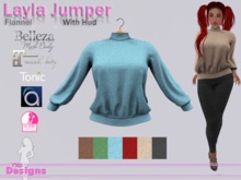 Layla Jumper With Hud Flannel