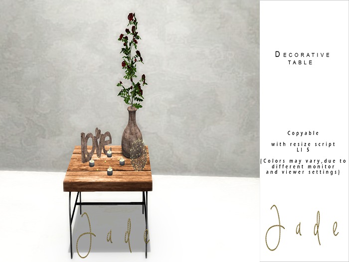 *Jade* Decorative table ( Add me and touch to unpack)