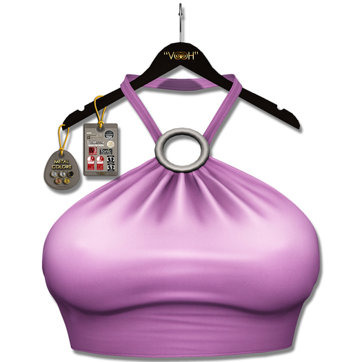 " VOOH " ASTER HALTER TOP "FUSCHIA"
