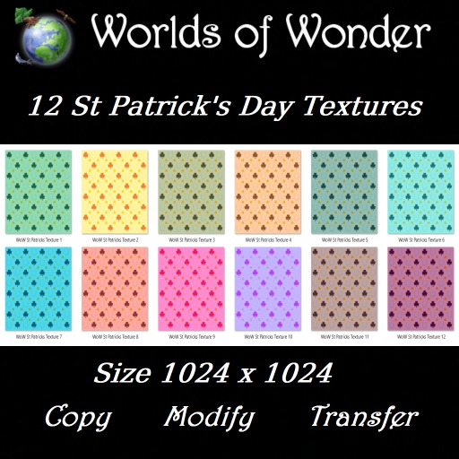 WoW 12 St Patrick's Day Textures