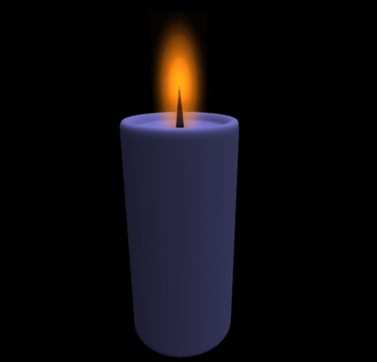 candle with flame