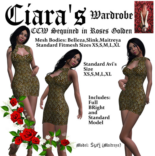 CCW Sequined in Roses Golden