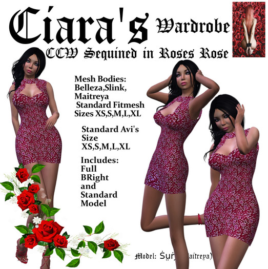 CCW Sequined in Roses Rose