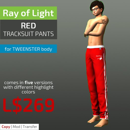 (RL) Tracksuit Pants (red)