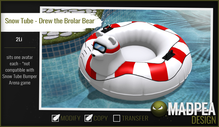 MadPea Snow Tube - Drew the Brolar Bear [Add Me!] Boxed