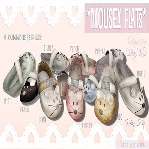 * {.:Little Stars.:} *  Mousey Silver Flats