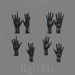 Tattooed plaster hands poster night sky