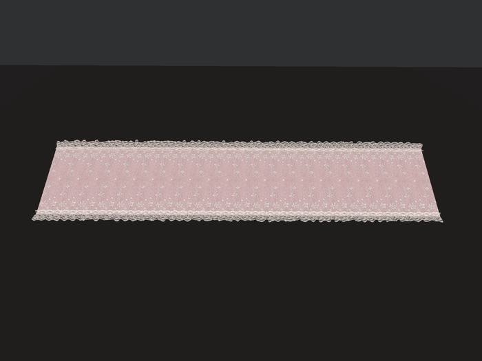 Aisle Rug pink Embroidered